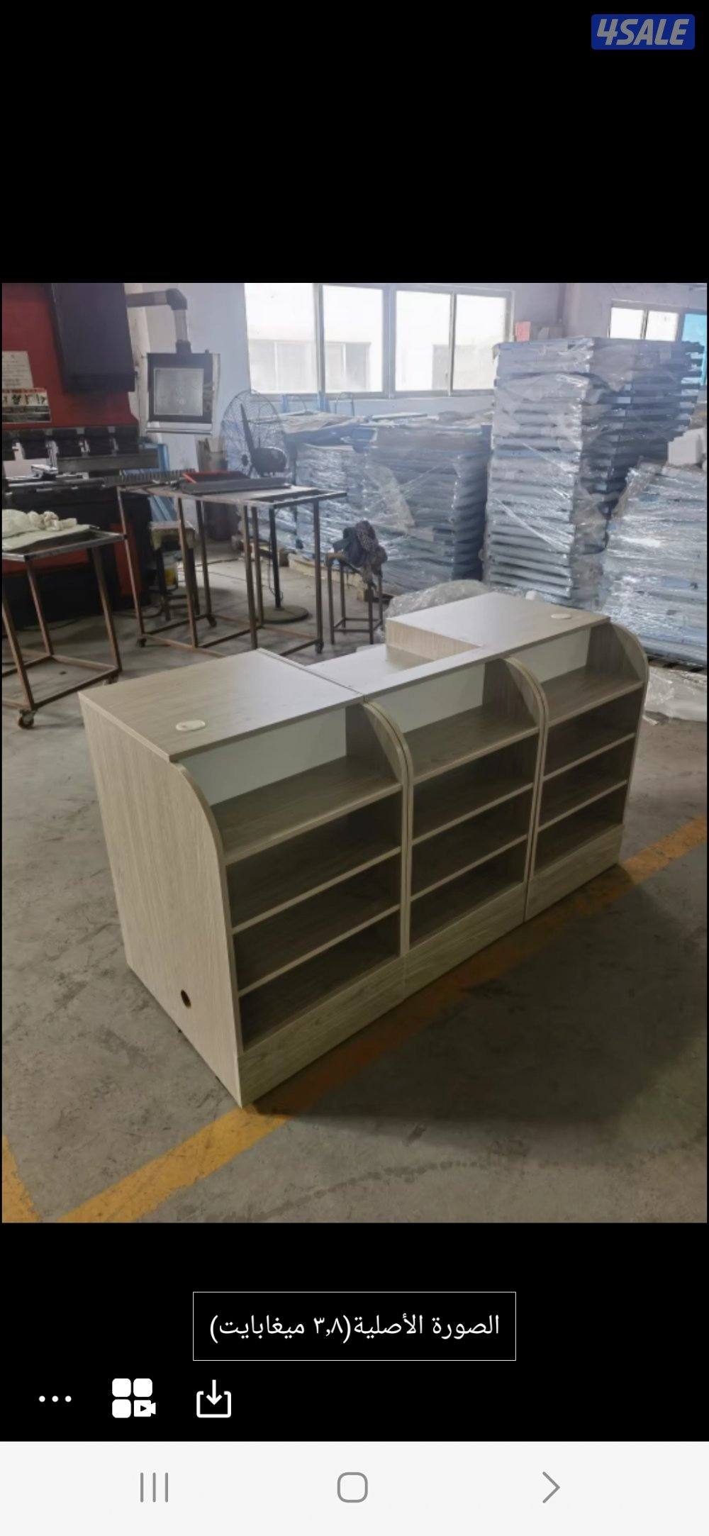 مكتبة كاشير معا أرفف خشبي0