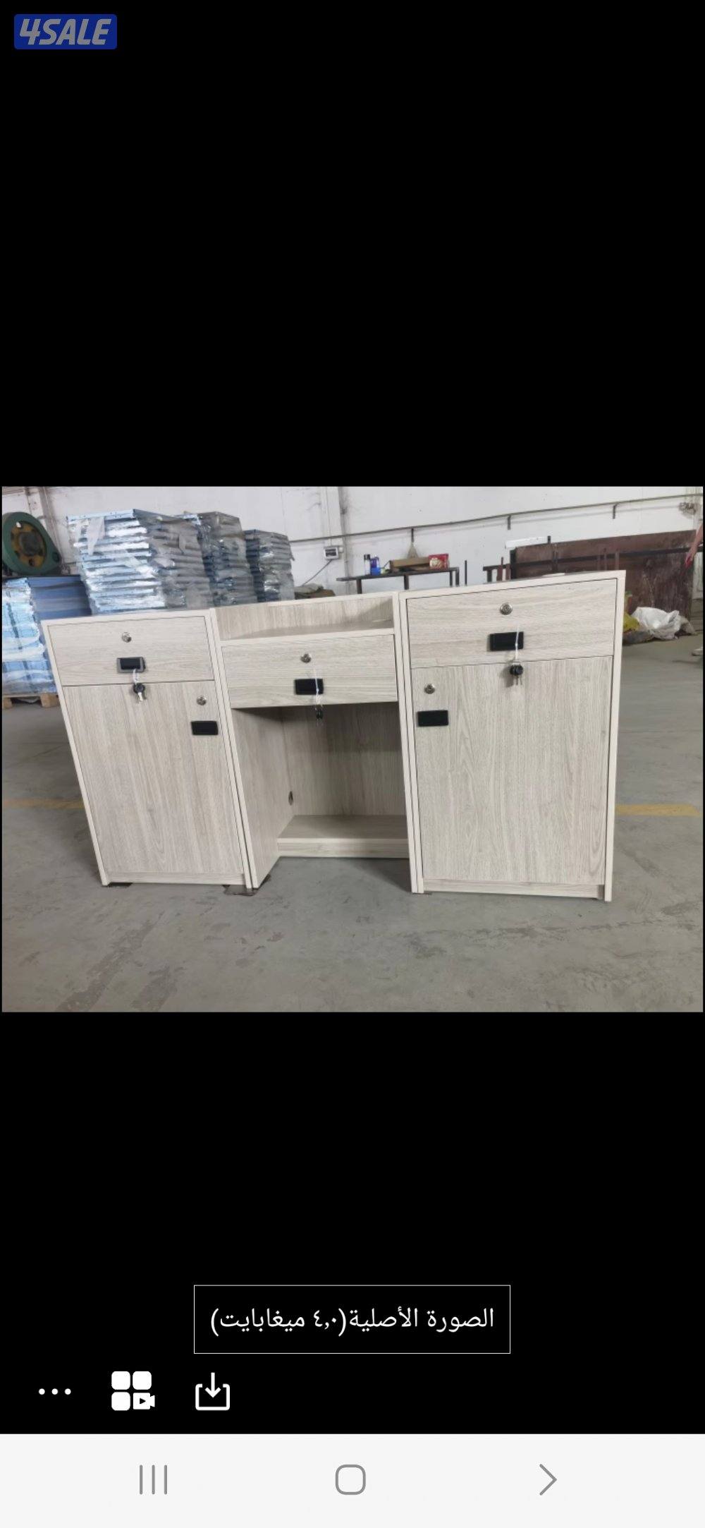 مكتبة كاشير معا أرفف خشبي1