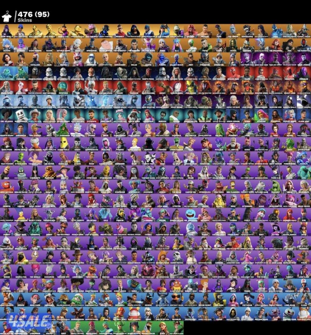 حساب فورت نايت حفل ملكي ‼️🔥🔥470+0