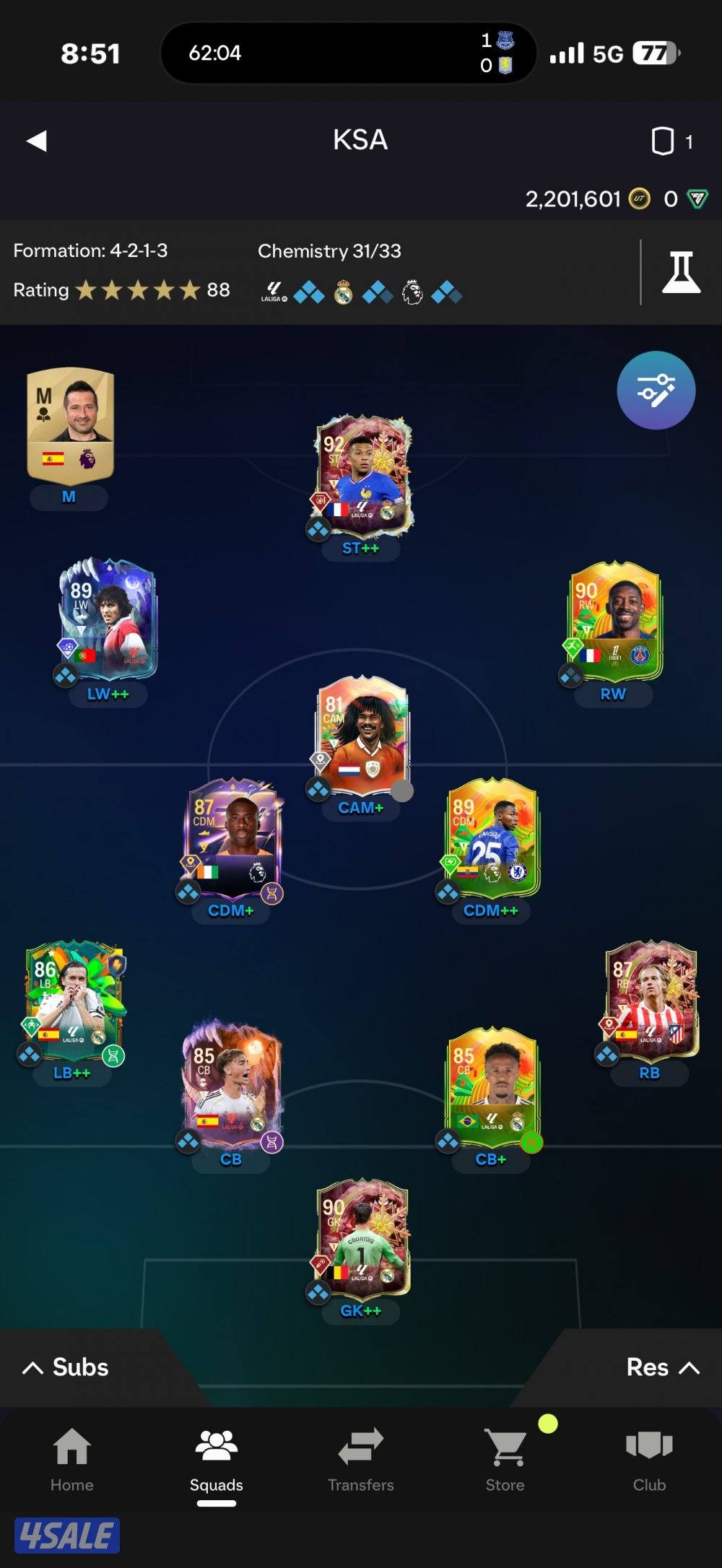 حساب فيفا 26 مبابي 92 و 2 مليون 🔥1