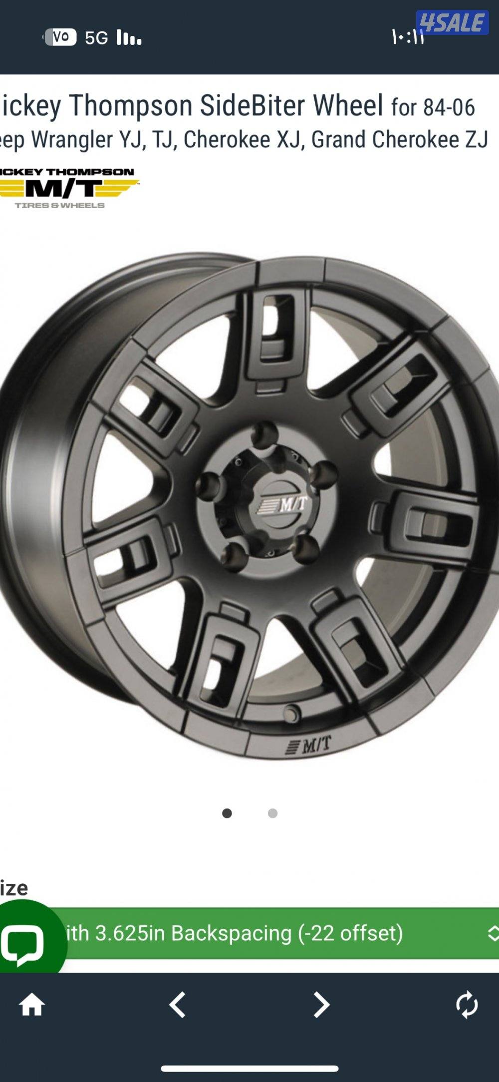 للبيع رنجات شروكي ورانجلر TJ &YJ &XJ2