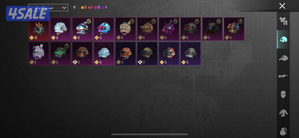 للبيع حساب ببجي نوادر لفل 65 خوذه راكب جحيم🔥4