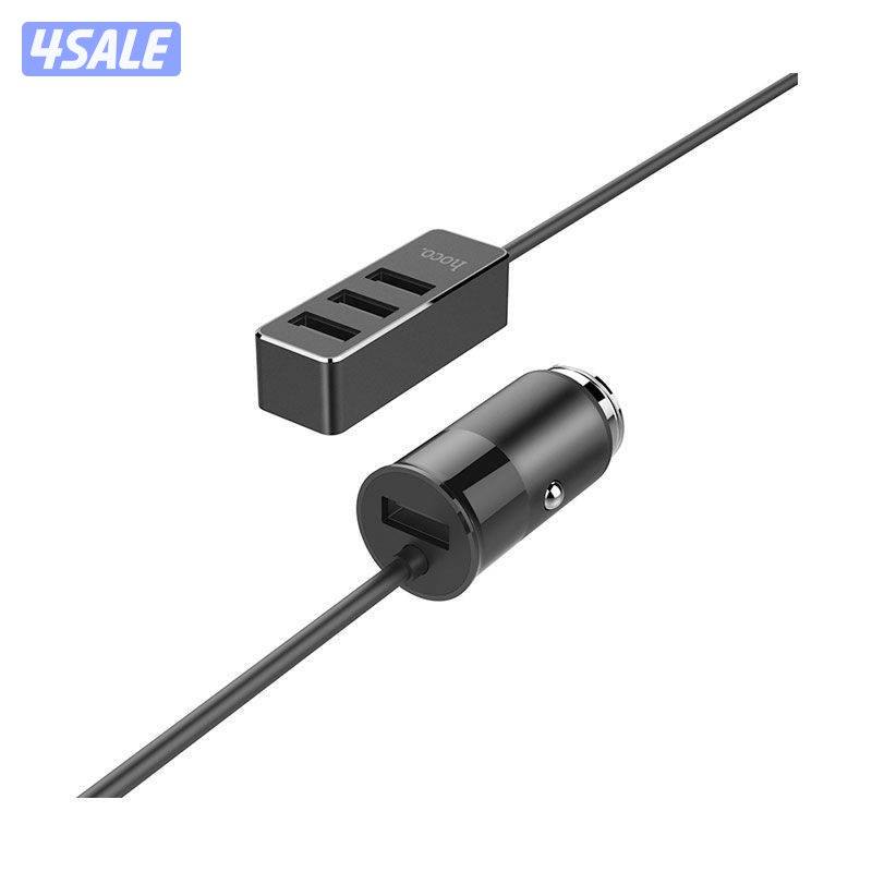 شاحن سيارة HOCO Z17B - 4x USB / 1.5m / أسود1