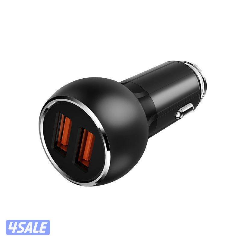 Ldnio Lamp Ring Coil شاحن السيارة الذكي - USB QC3.0 / 36W / Lightning / Gray1