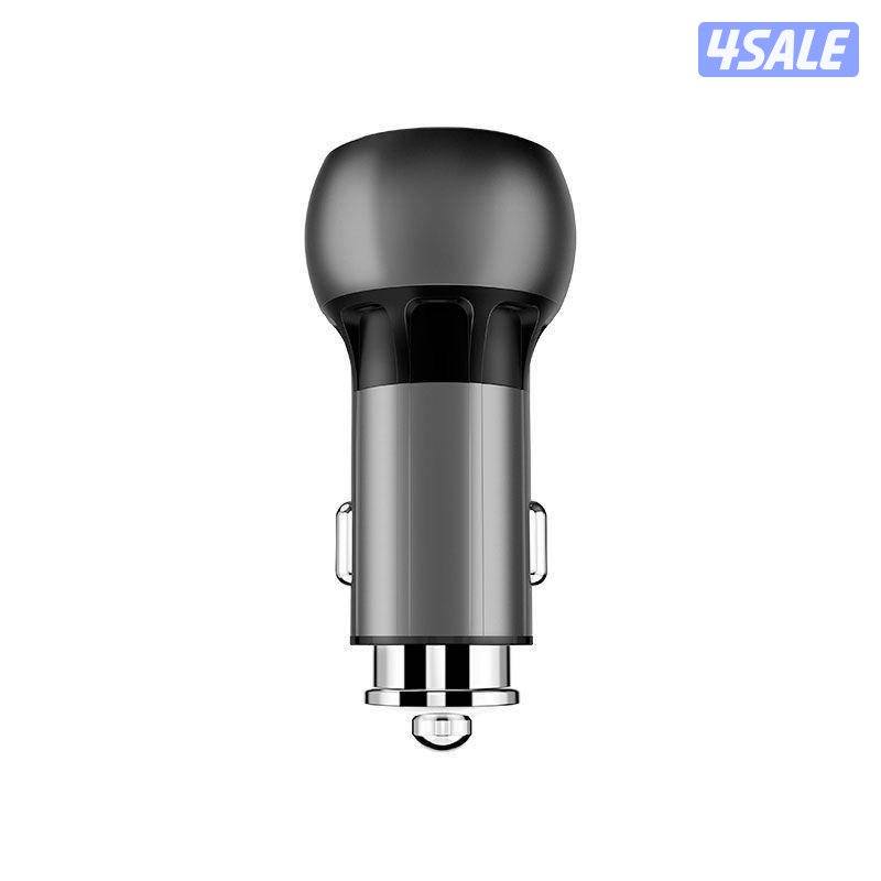 Ldnio Lamp Ring Coil شاحن السيارة الذكي - USB QC3.0 / 36W / Lightning / Gray2