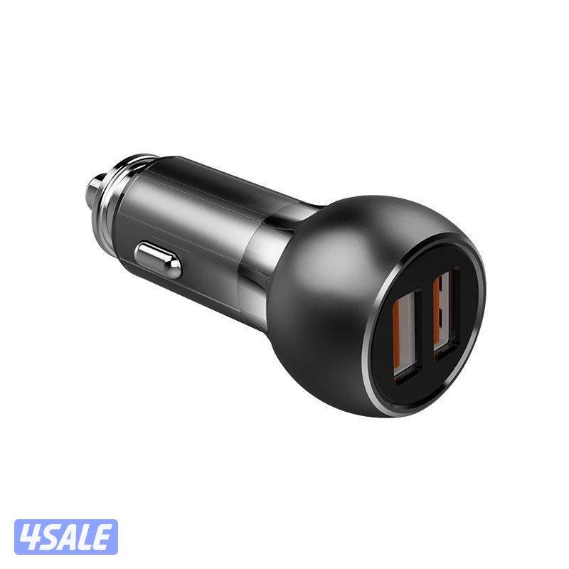 Ldnio Lamp Ring Coil شاحن السيارة الذكي - USB QC3.0 / 36W / Lightning / Gray4