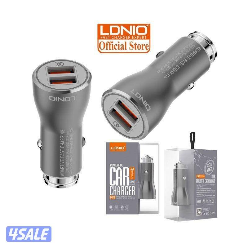 شاحن سيارة Ldnio قوي - USB QC3.0 / 36W / Micro USB / رمادي3