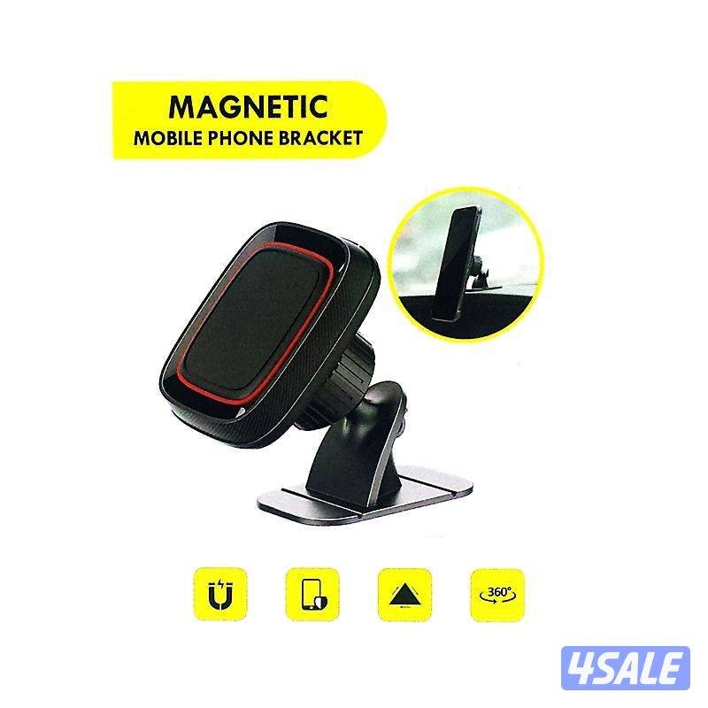 حامل موبايل للسيارة مغناطيسي - حوامل للسيارة / سيليكون / اسود1