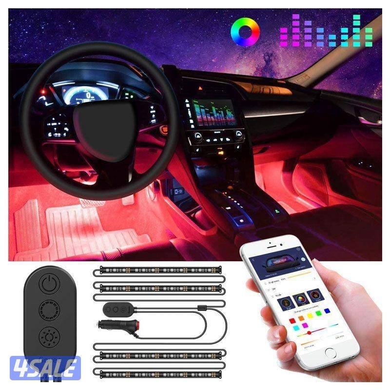 شريط إضاءة LED للسيارة داخلي - LED / متعدد الألوان DIY0