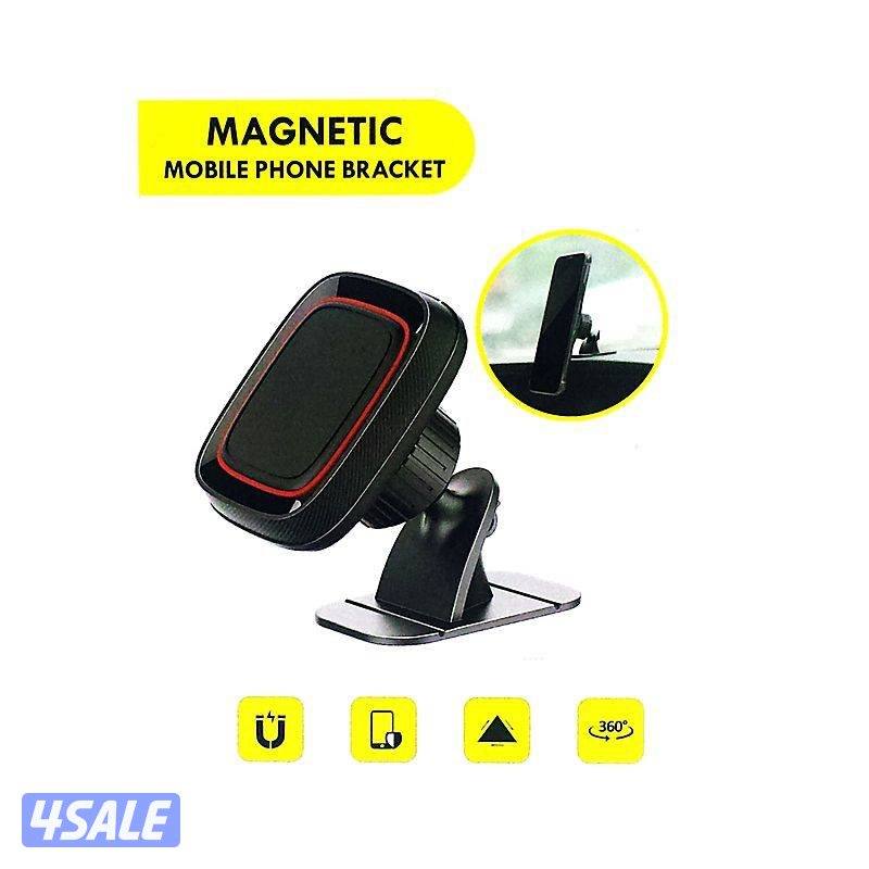 حامل موبايل للسيارة مغناطيسي - حوامل للسيارة / سيليكون / اسود1
