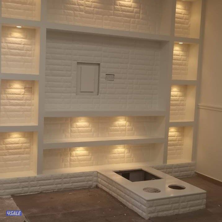 جبسون بورد بارديشن ديكور جبس باب خشب1