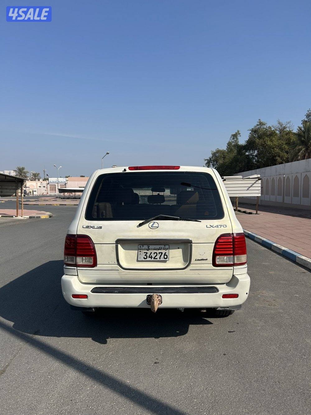 جيب لكزس lx470 ابيض شرط شاصي جيد الموتر شغال تواير جديده3