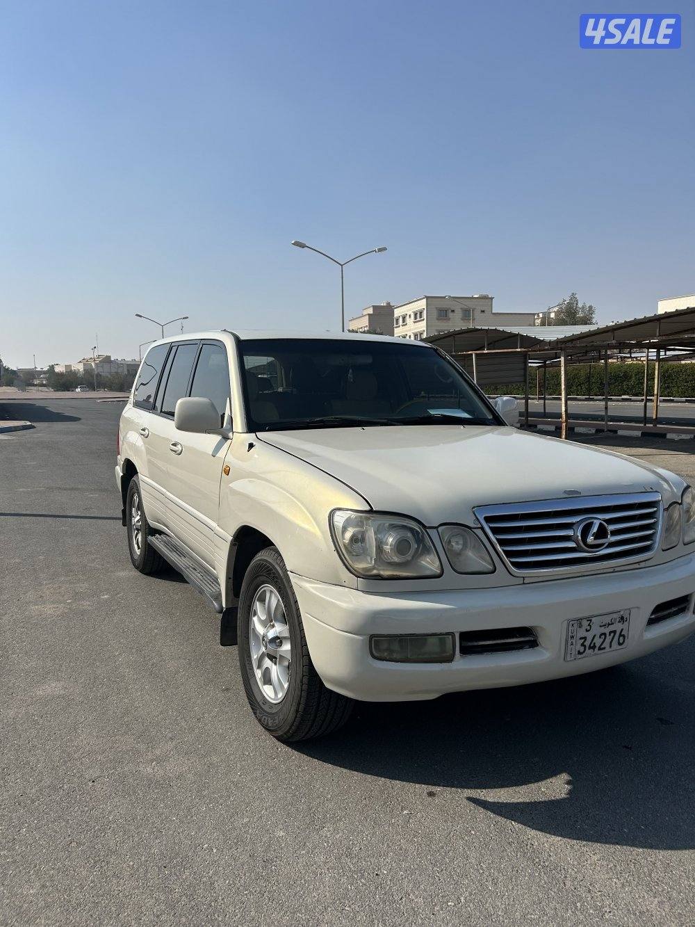 جيب لكزس lx470 ابيض شرط شاصي جيد الموتر شغال تواير جديده6