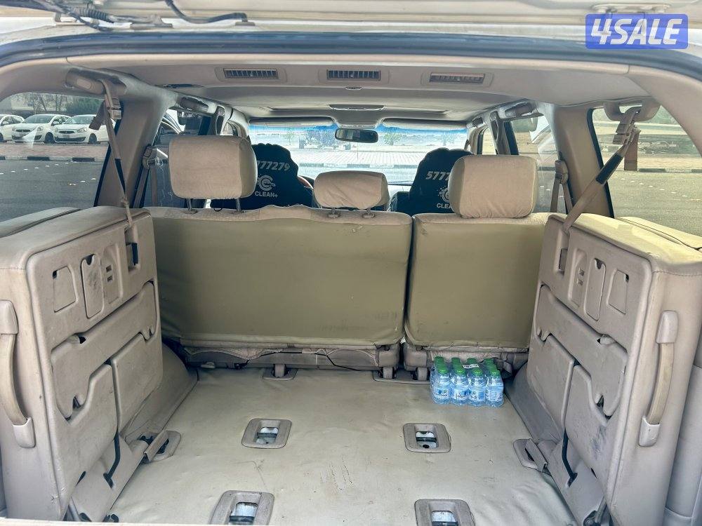 جيب لكزس lx470 ابيض شرط شاصي جيد الموتر شغال تواير جديده8