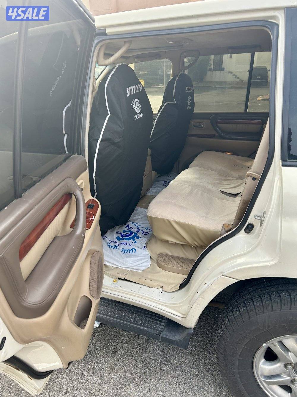 جيب لكزس lx470 ابيض شرط شاصي جيد الموتر شغال تواير جديده10