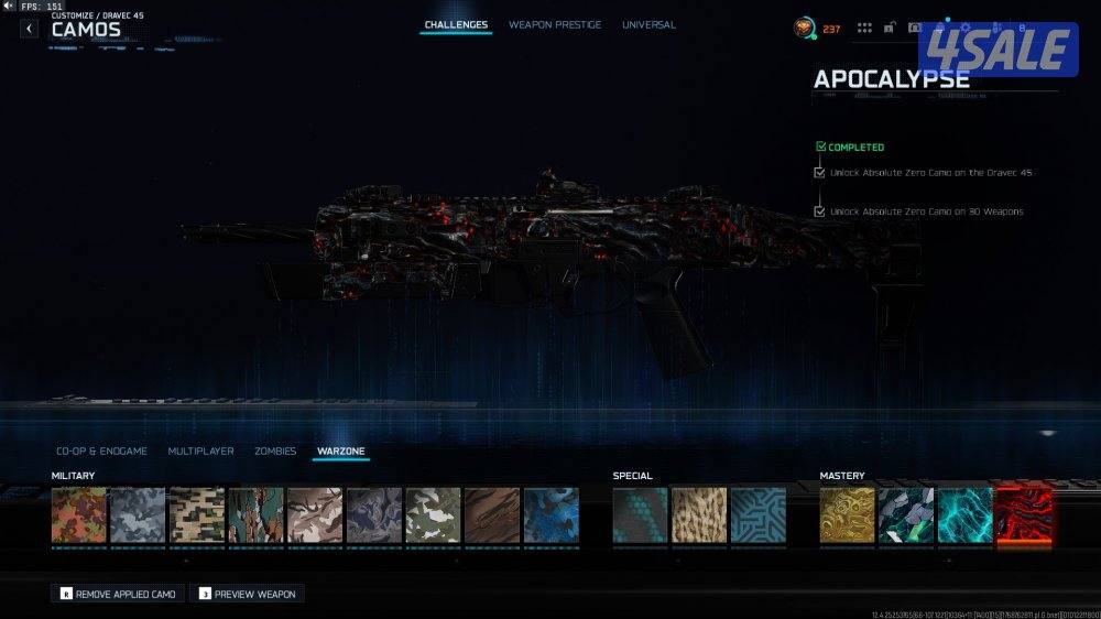 حساب بلاك اوبس 7 لفل ماستر 237 في الوان2