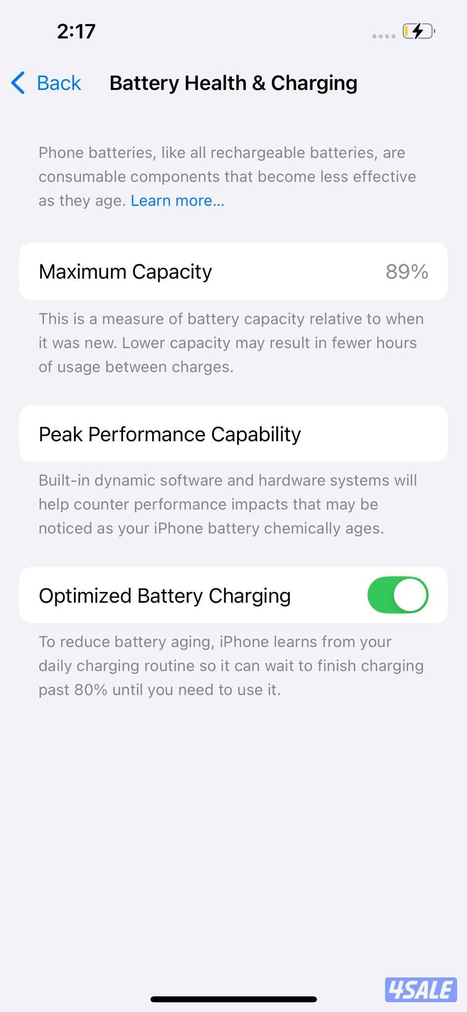 ايفون 13 – 128 جيجا – أبيض – البطارية 89% iPhone 13 128GB Starlight8