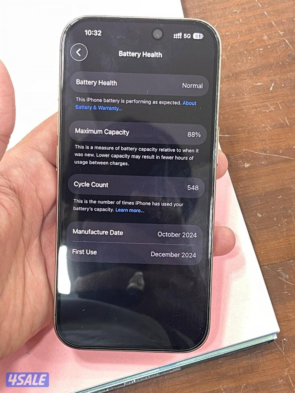 IPHONE 16Pro 
86% Battery 🔋 
Very good condition 
Like New 
With box4