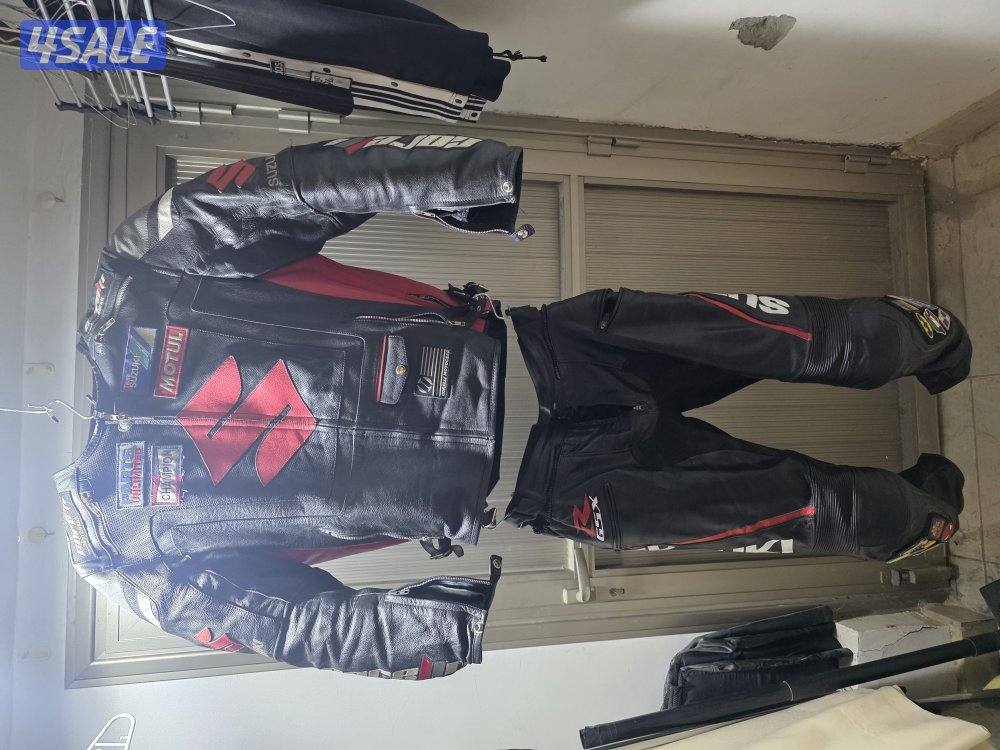 جاكيت + بنطلون جلد اصلي0