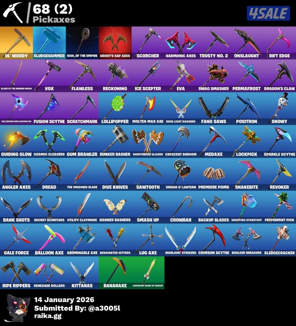 حساب فورتنايت سيزون ٣ كامل فيه فوق ال ٢٠٠٠ فيبوكس وفيه سكنين نادرين8