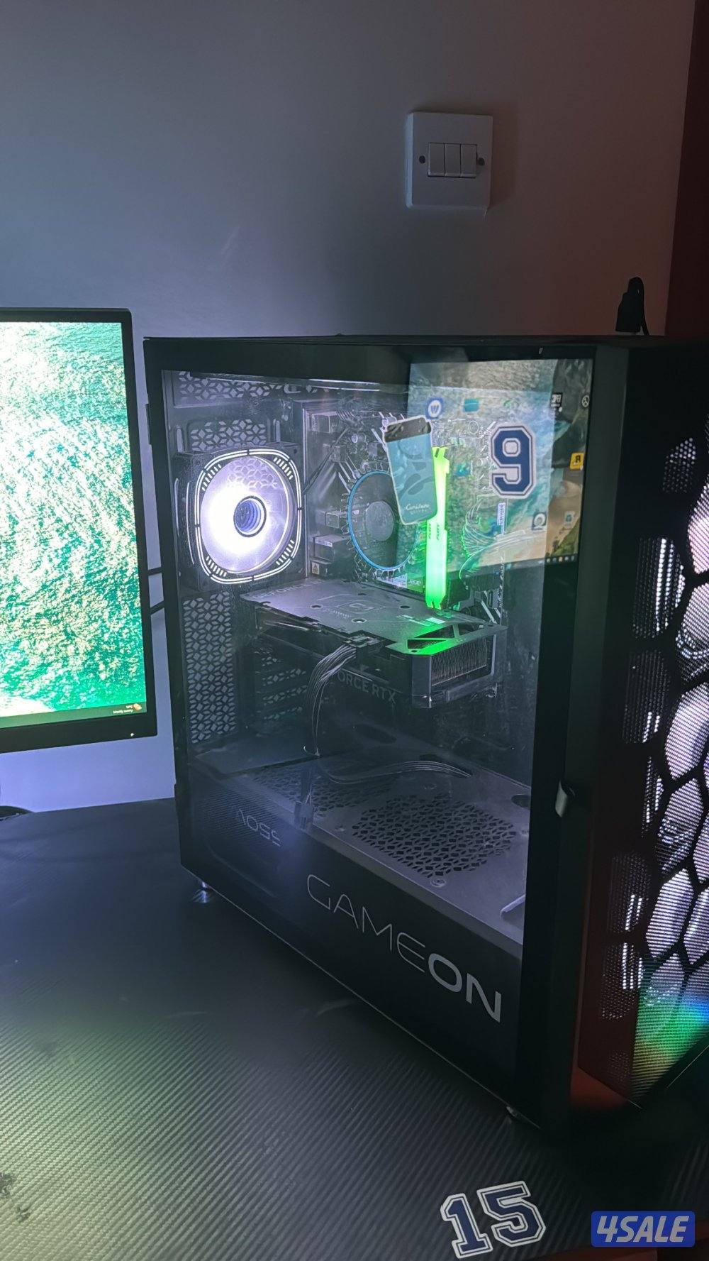 بي سي كرت 4060 معالجlntel core i5-12400F رام  3200MHz 16gb شامل سيت اب1