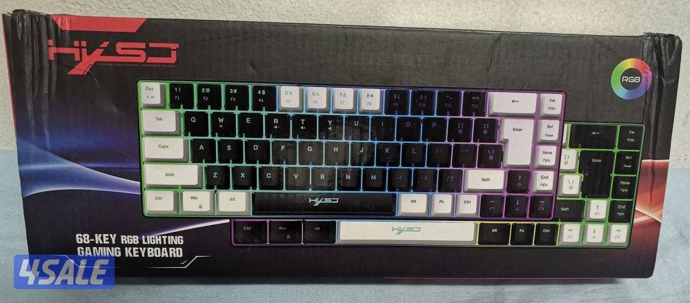 HXSJ V200 RGB Gaming Keyboard - Compact 68-Key Layout - Like New!6