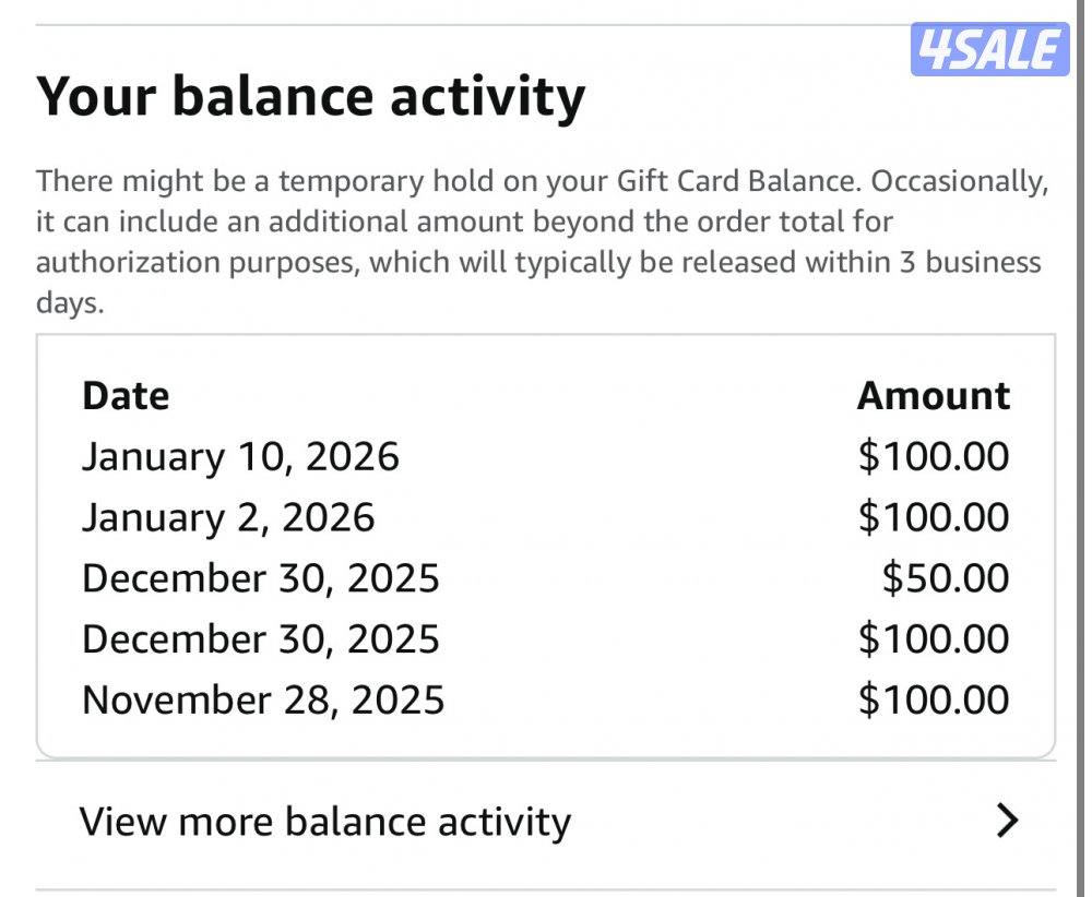 حساب امازون فيه 460 دولار التواصل  واتسب فقط1
