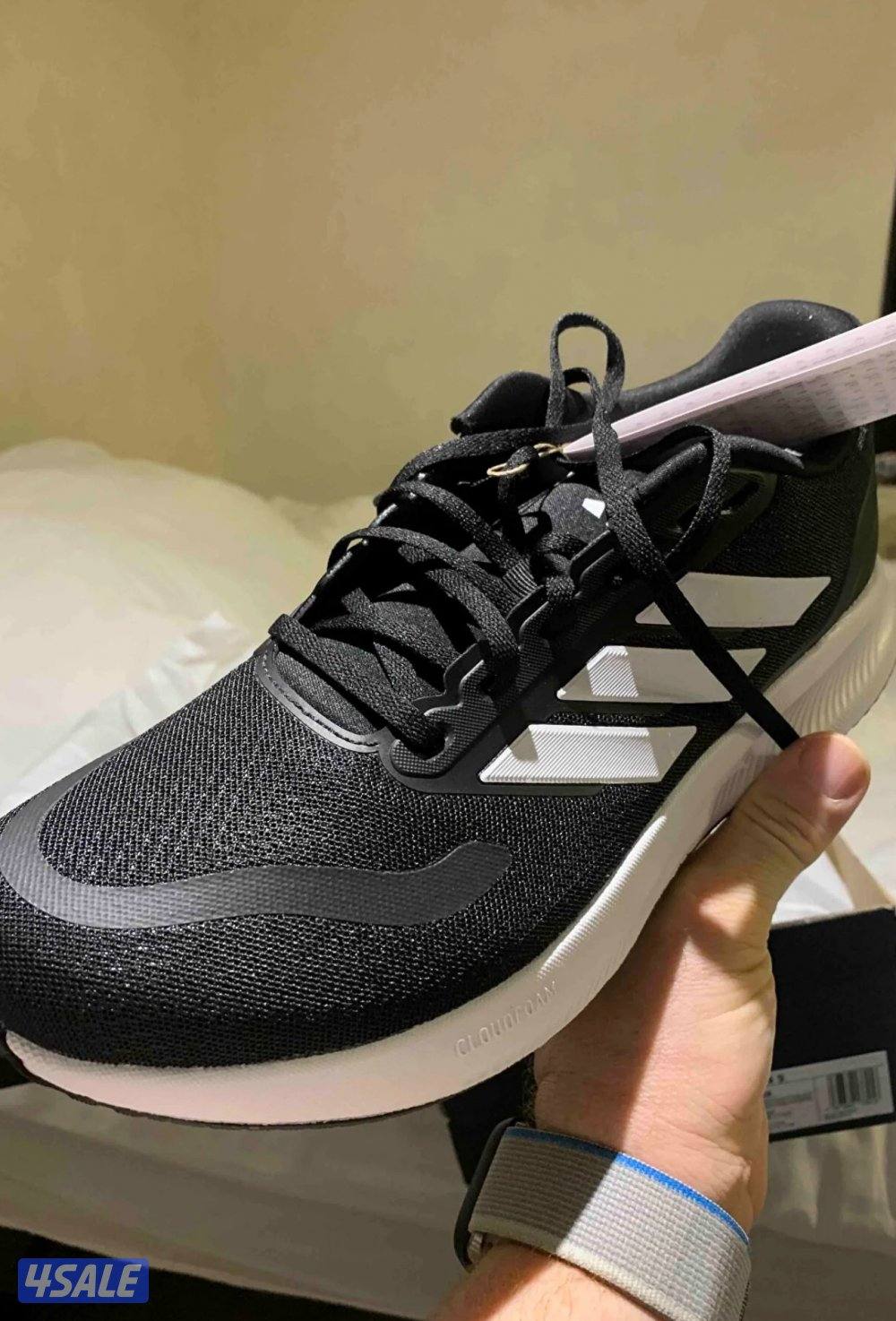 جوتي اديداس اصلي اوريجينال بجوده عاليه للجري والرياضه بالون الأسود2