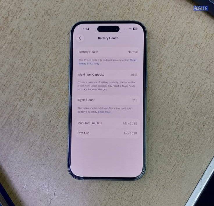 Iphone 15 128gb battery health 95% 5 months use0