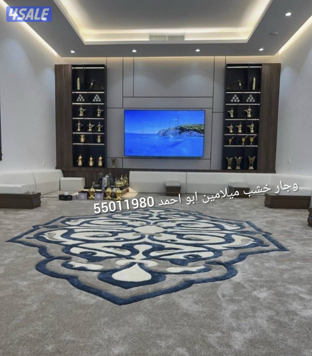 اصباغ وديكورات ورق جدران باركيه خشب وجار خشب وجار رخام ديكور خشب4