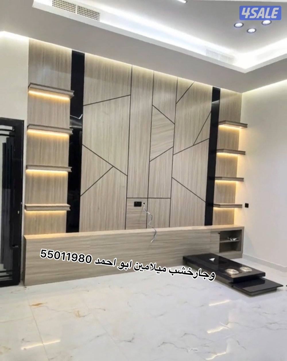 اصباغ وديكورات ورق جدران باركيه خشب وجار خشب وجار رخام ديكور خشب5