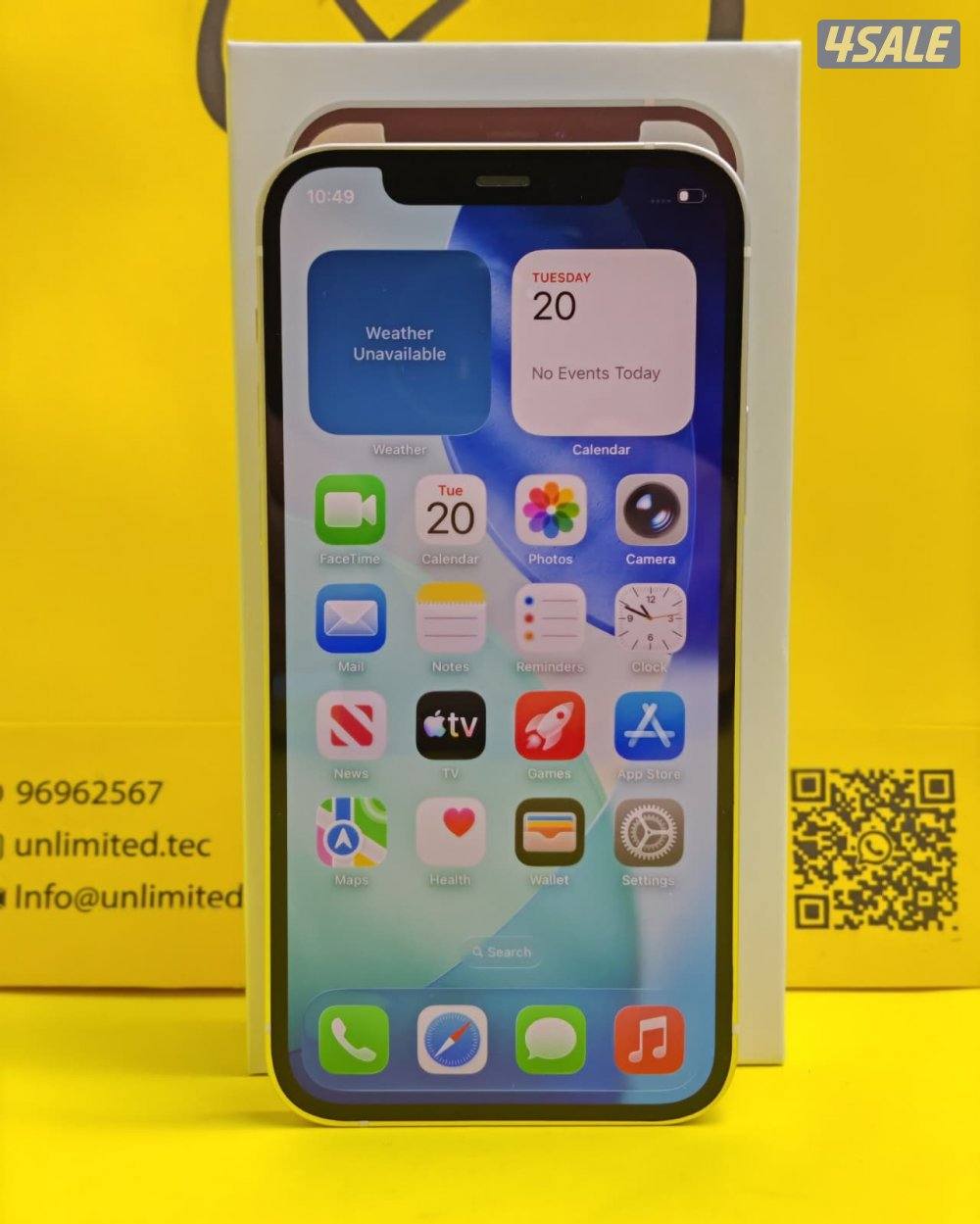 ايفون 12 128GB أبيض مستعمل كالجديد  iPhone 12 128GB White7