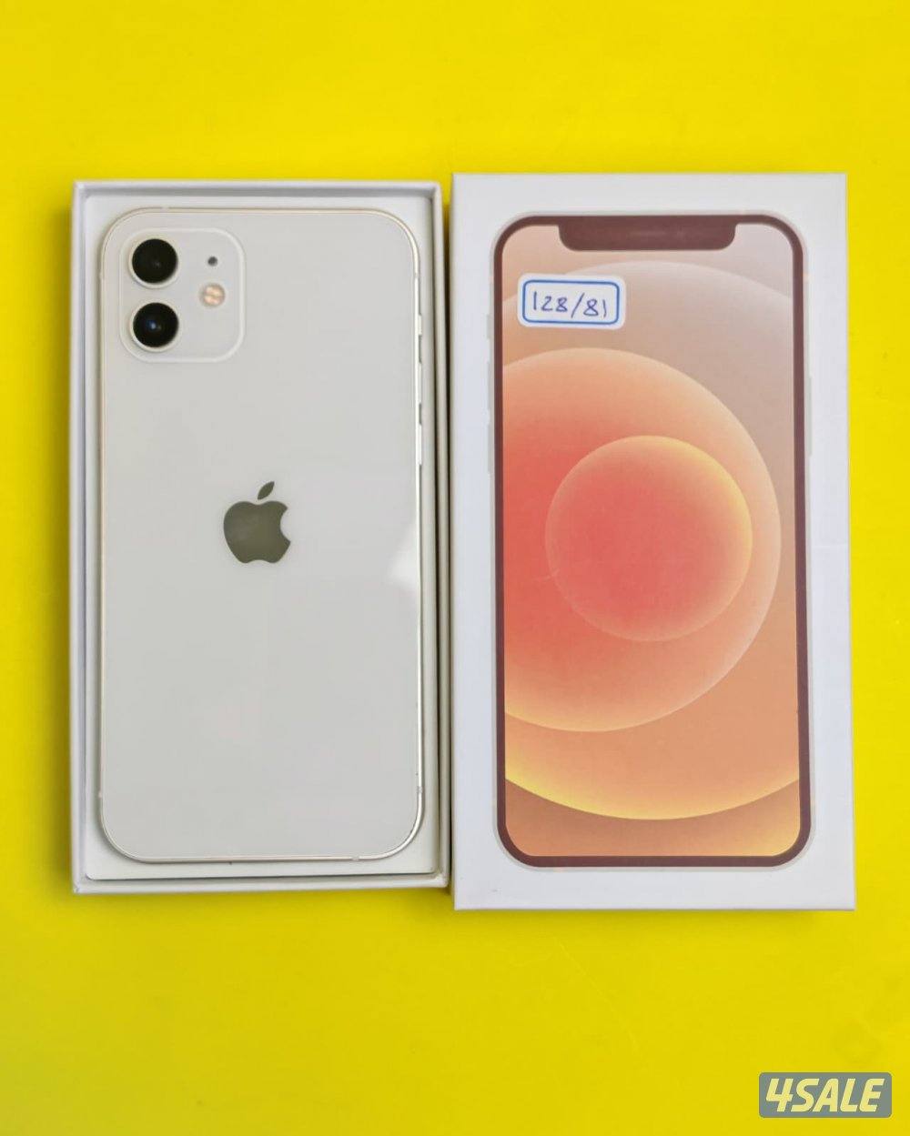 ايفون 12 – 128 جيجا – أبيض iPhone 12 128GB White – Battery 81%0