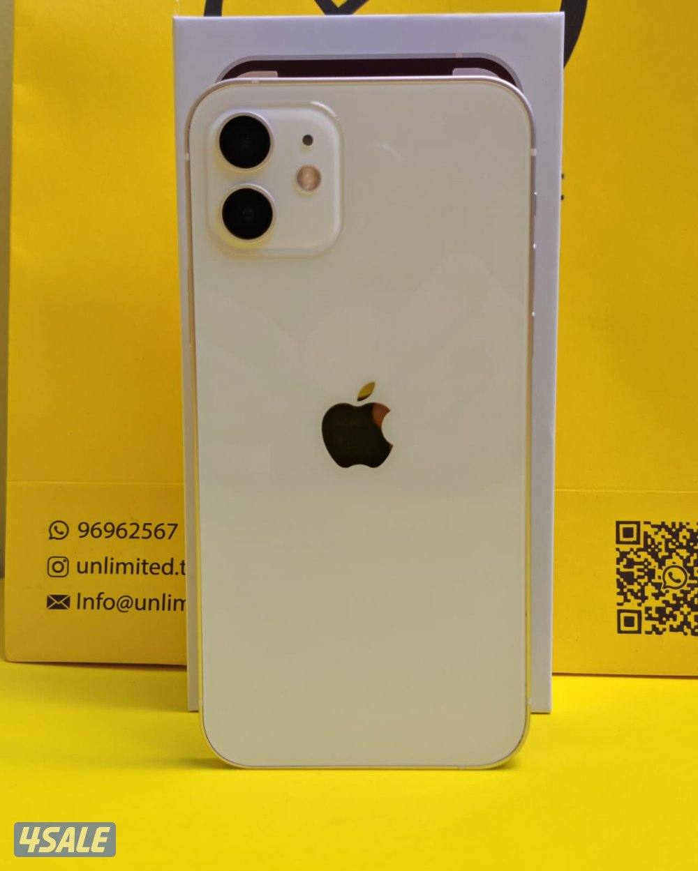 ايفون 12 – 128 جيجا – أبيض iPhone 12 128GB White – Battery 81%4