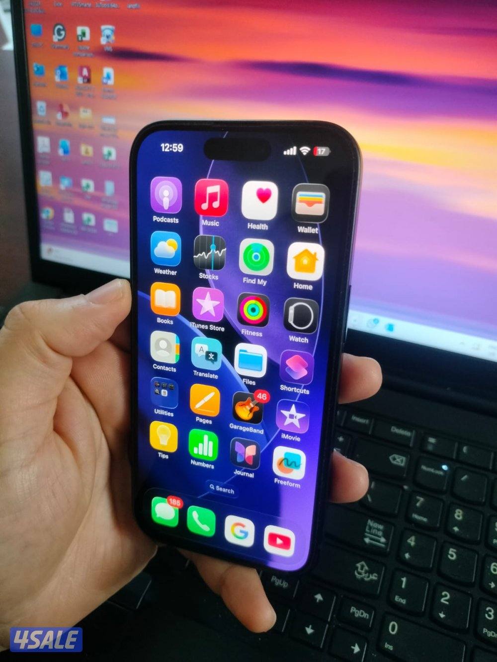 ايفون 15 معفى جمارك بطارية 94 كالجديد ما فى خدش مساحة 1281