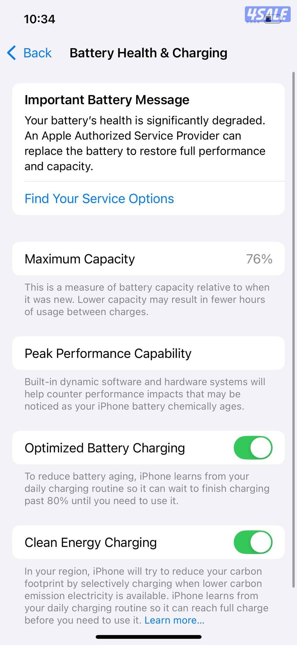 ايفون 12 – 128 جيجا – أزرق – نسبة البطارية 76% iPhone 12 128GB9