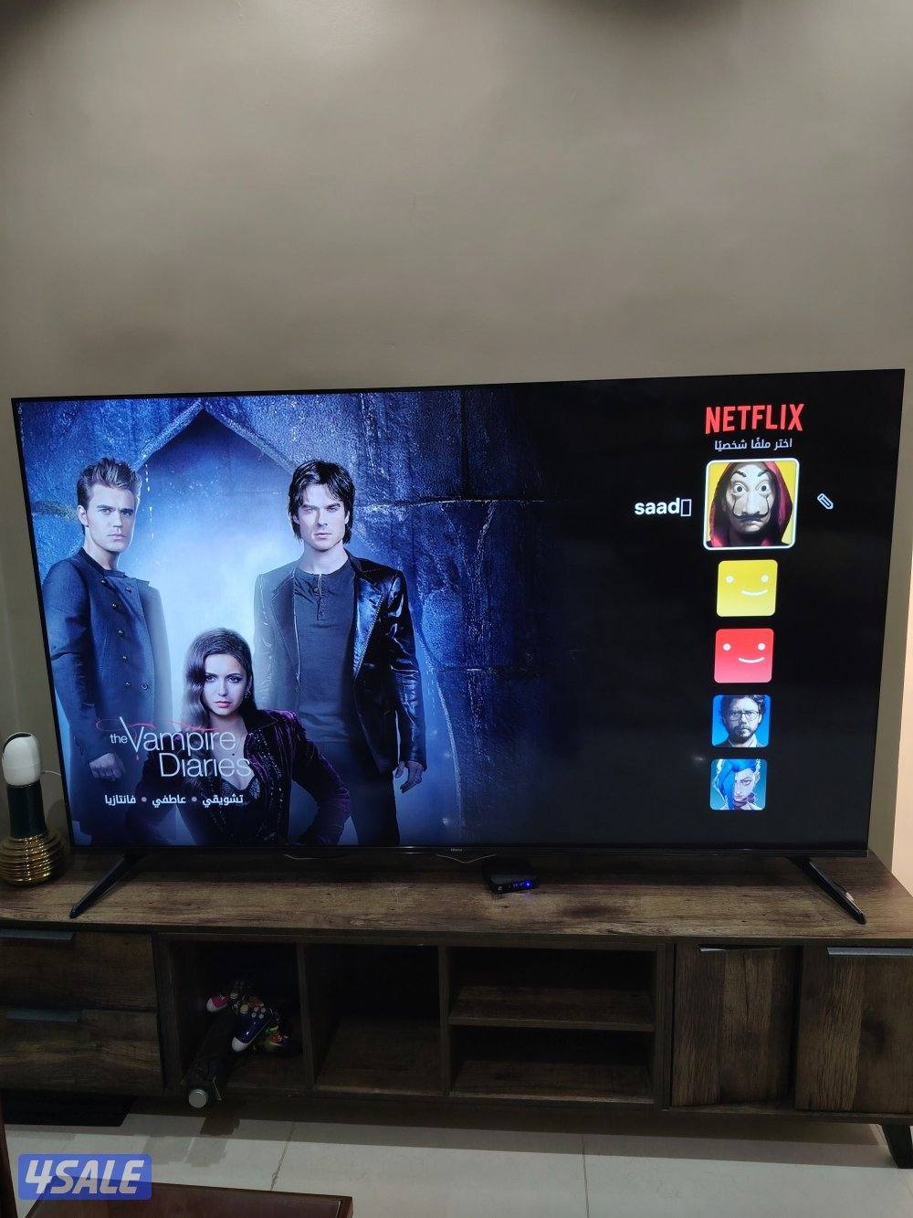 تلفزيون ونسا 75 بوصه مستعمل كالجديد0