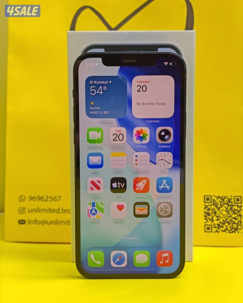 ايفون 12 – 128 جيجا – Black – البطارية 82% iPhone 123