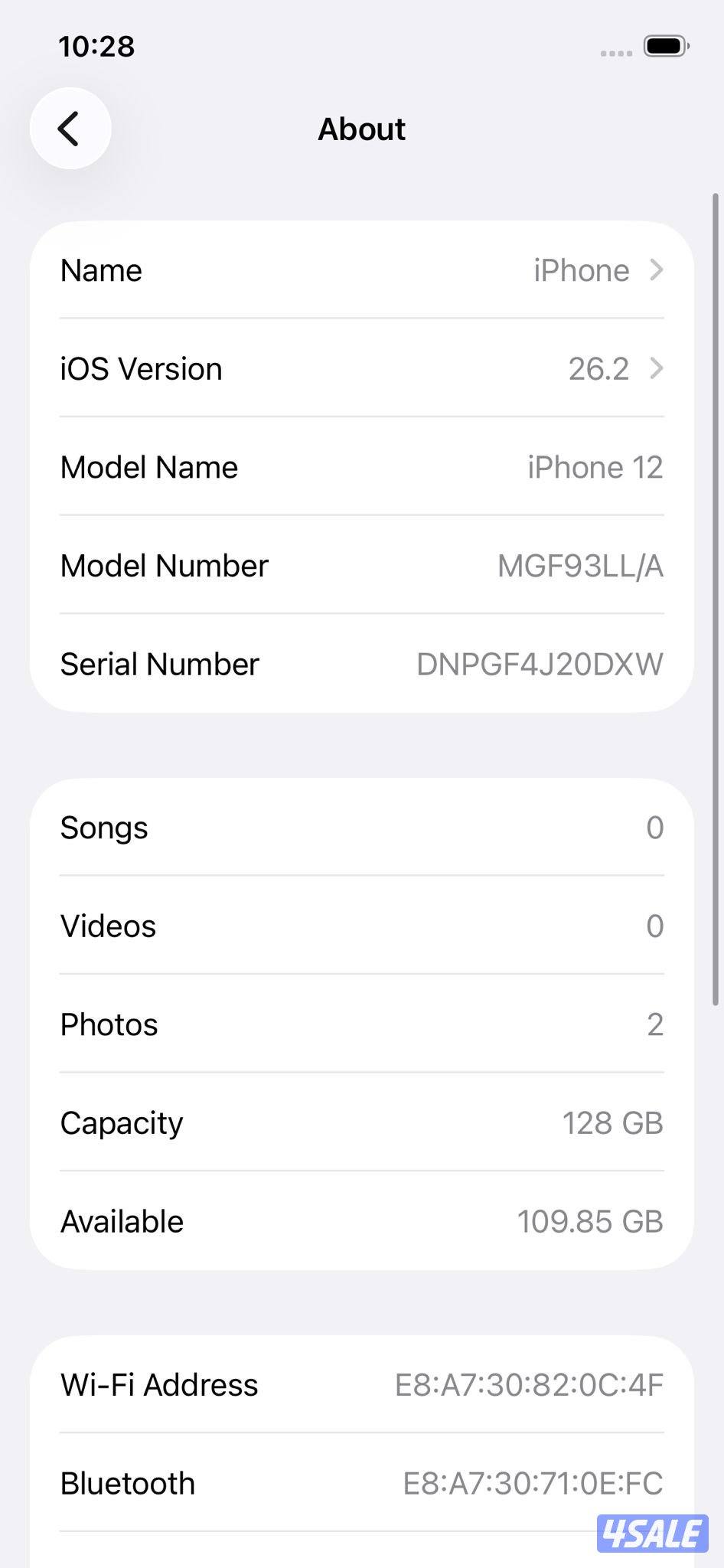 ايفون 12 – 128 جيجا – أسود – البطارية 81% - iPhone 12 مستعمل كالجديد10