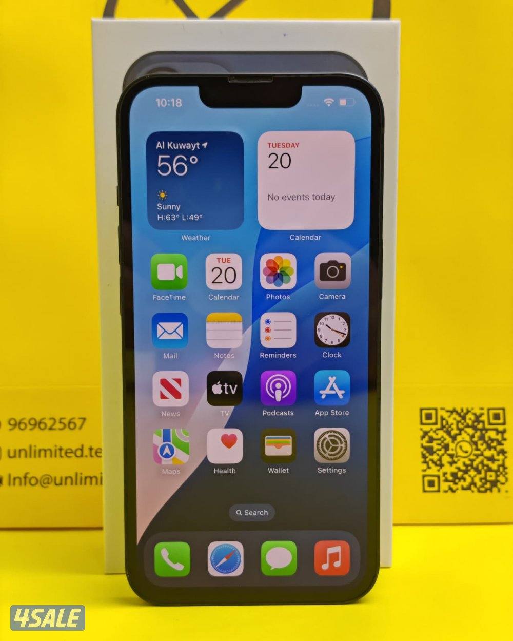 iPhone 13 128GB Black – Battery 72% Used Like New6