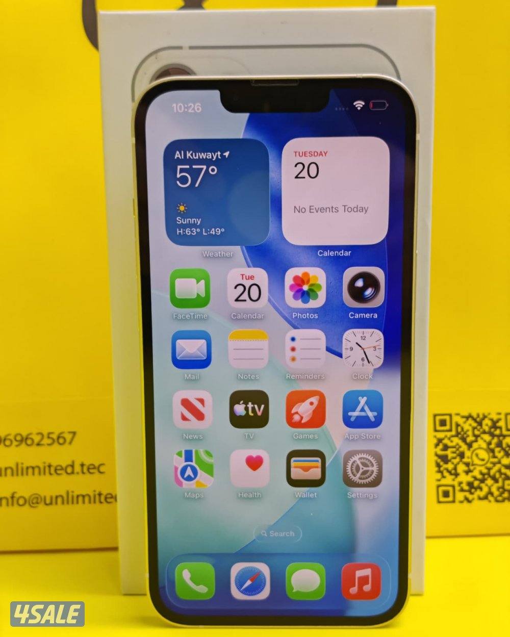 ايفون 13 – 128 جيجا – أبيض – نسبة البطارية 79% iPhone 135