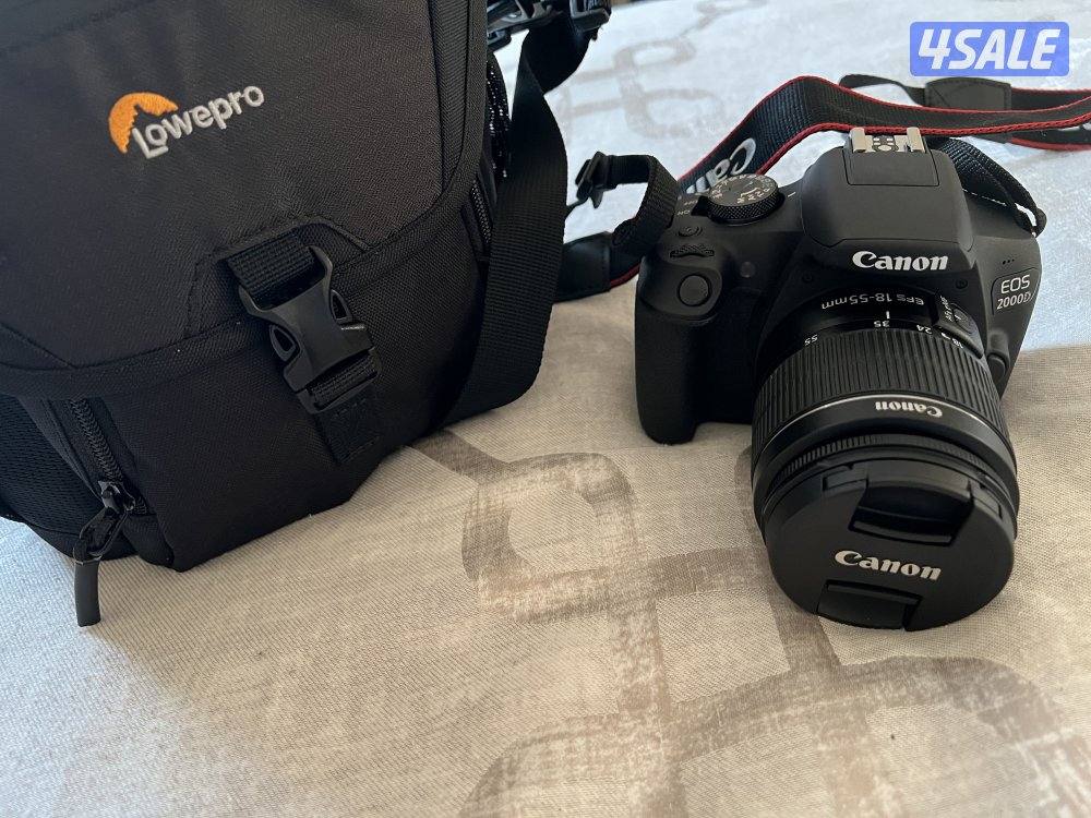 كاميرا كانون EOS 2000D الرقمية بعدسة عاكسة DSLR+ عدسة 55-18 ملم2