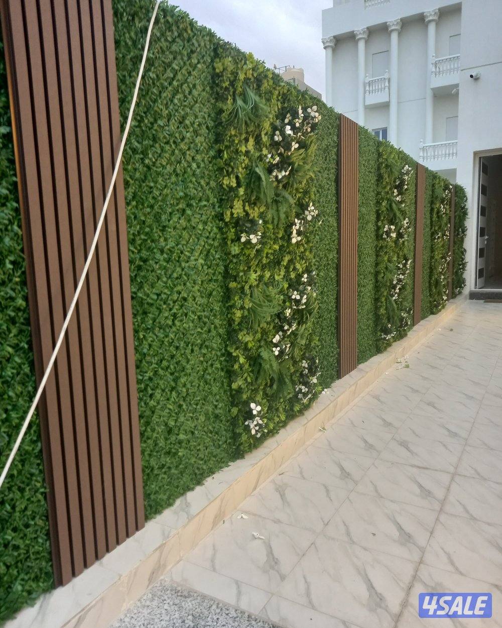 تنسيق حدائق تركيب تيل صناعي وطبيعي سور تركي تركيب بلاط وكربستون زراعة3