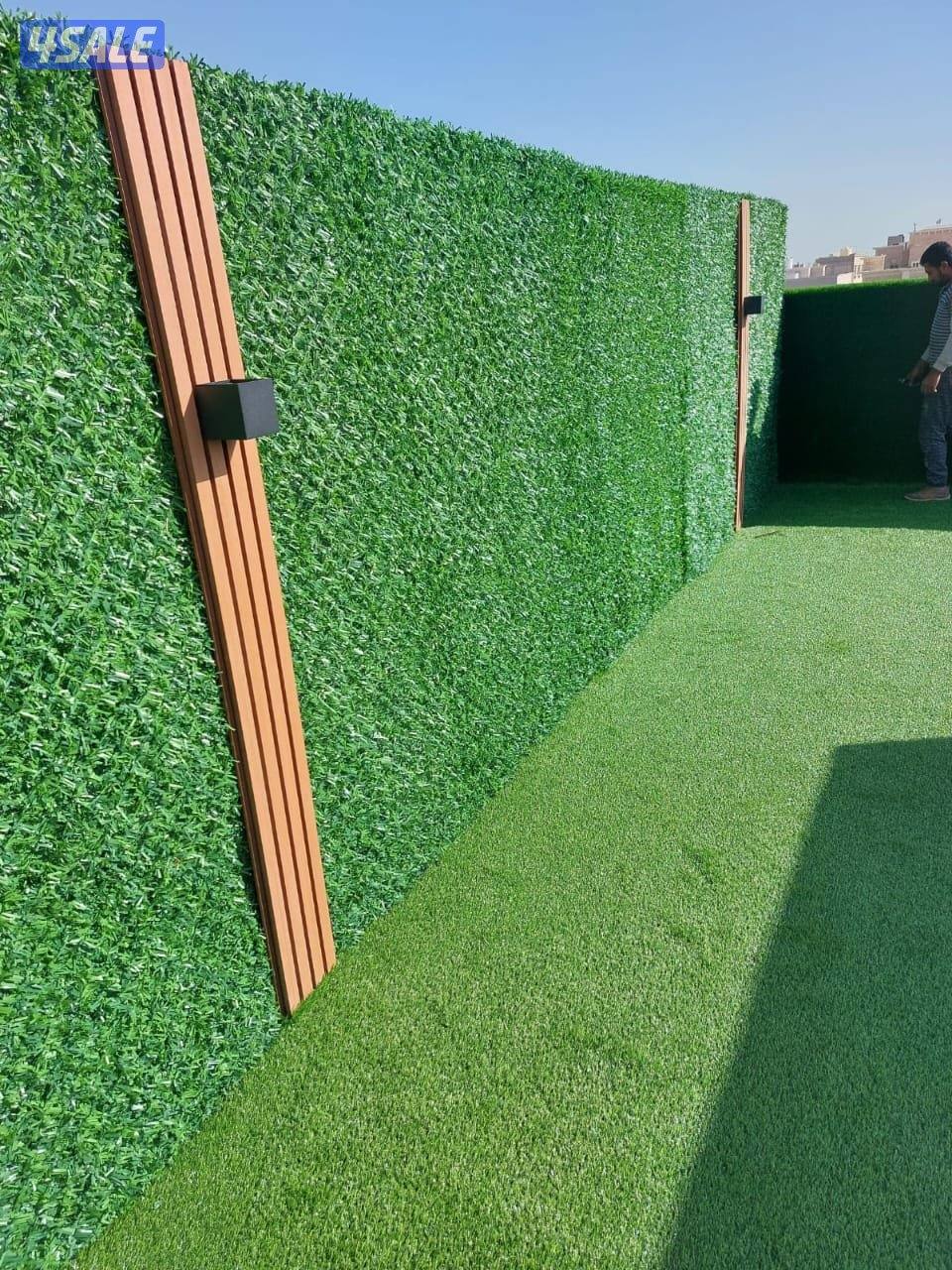 تنسيق حدائق تركيب تيل صناعي وطبيعي سور تركي تركيب بلاط وكربستون زراعة5