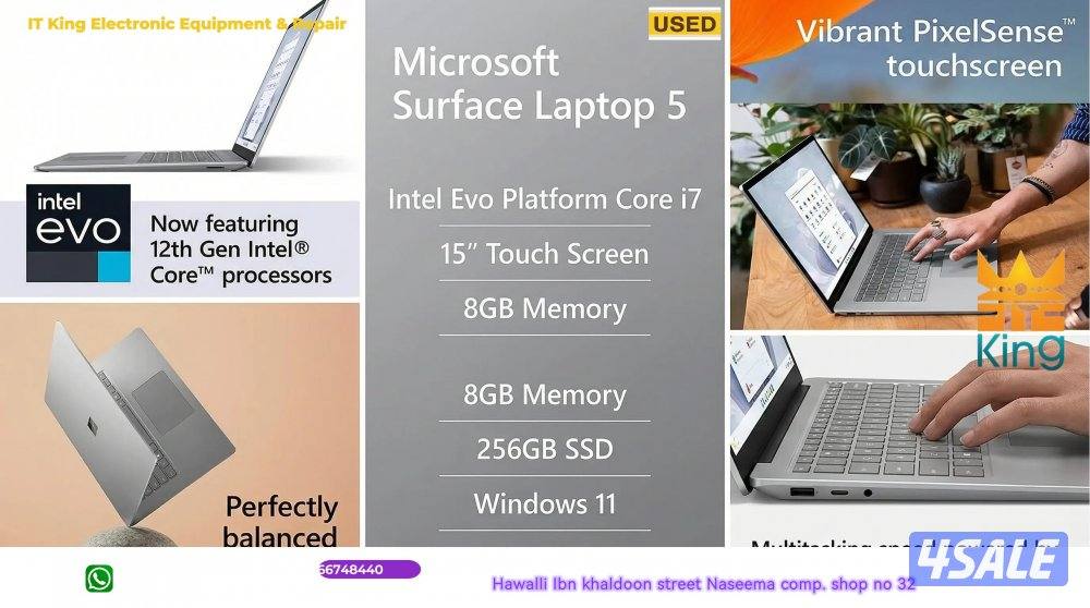 Microsoft - Surface Laptop 5 - Intel Evo Platform Core i7 - 15” Touch0