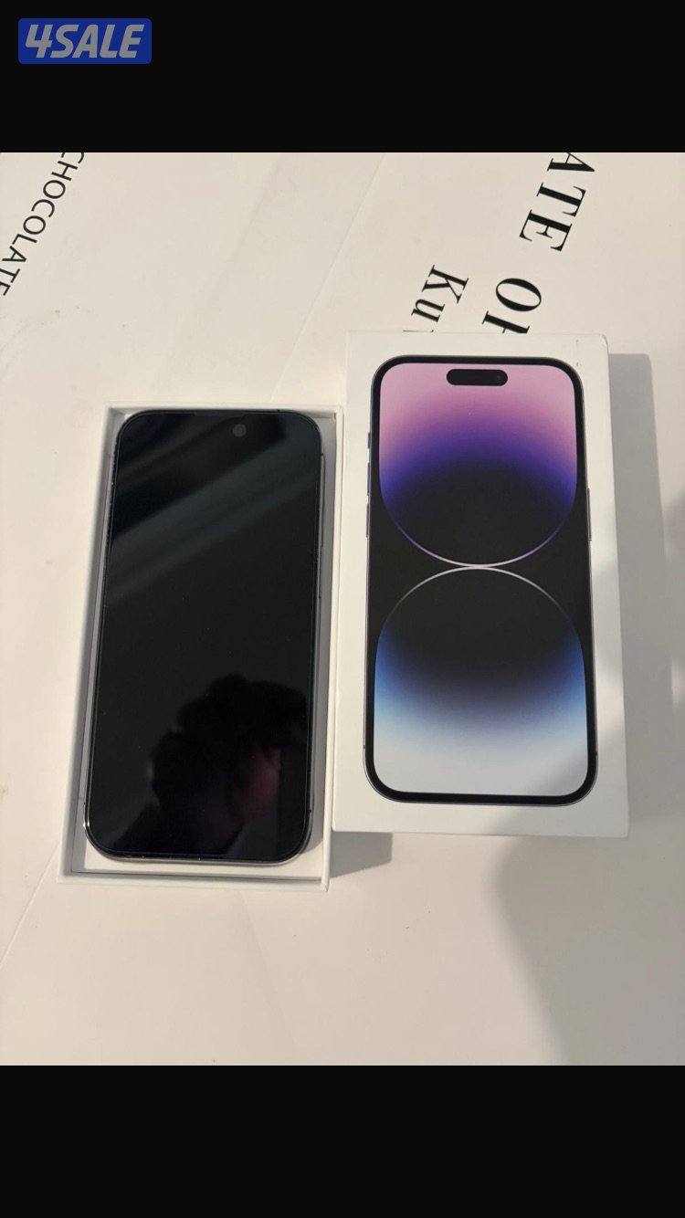ايفون 14 برو مثل الجديد256 بنفسجي0