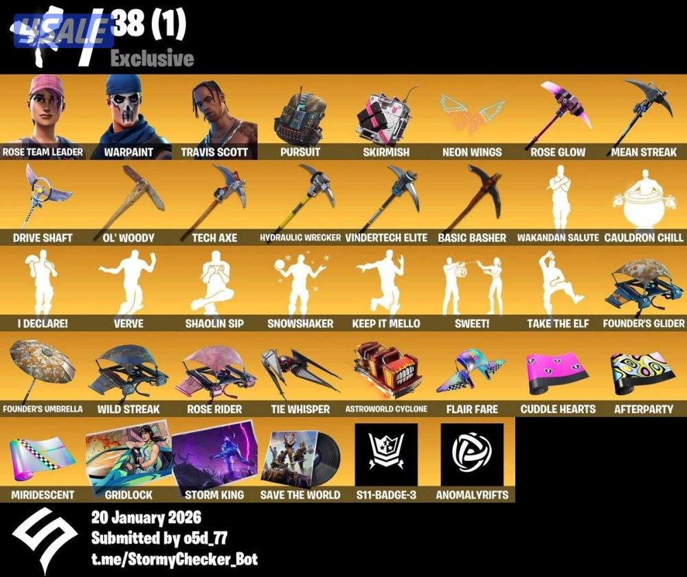 حساب ترافيس سكوت مضمون ونادر  يربط جميع المنصات0