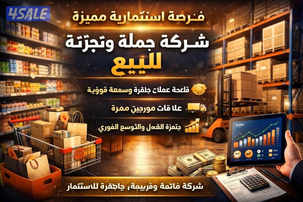 فرصة استثماريه قائمة _شركة تجارة جمله وتجزئة0