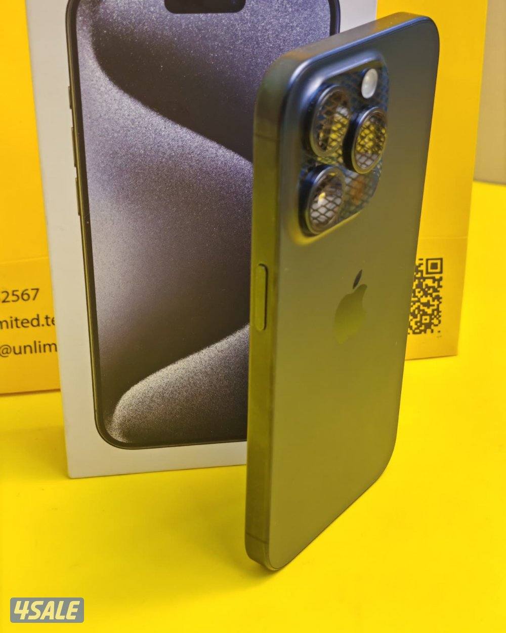 iPhone 15 Pro 256GB Blue Titanium Battery 84% ايفون 15 برو 256 جيجا4