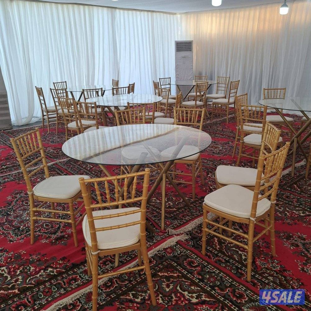 تأجير كراسي وطولاط تسكير حدائق خيام مربعات زينة تاجير دفيات كنفات بركن4